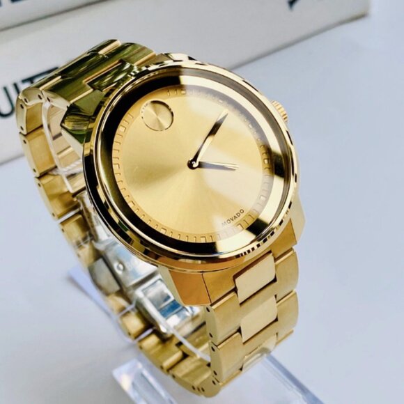 Movado Men's Gold Dial Two Tone Watch - Picture 1 of 7